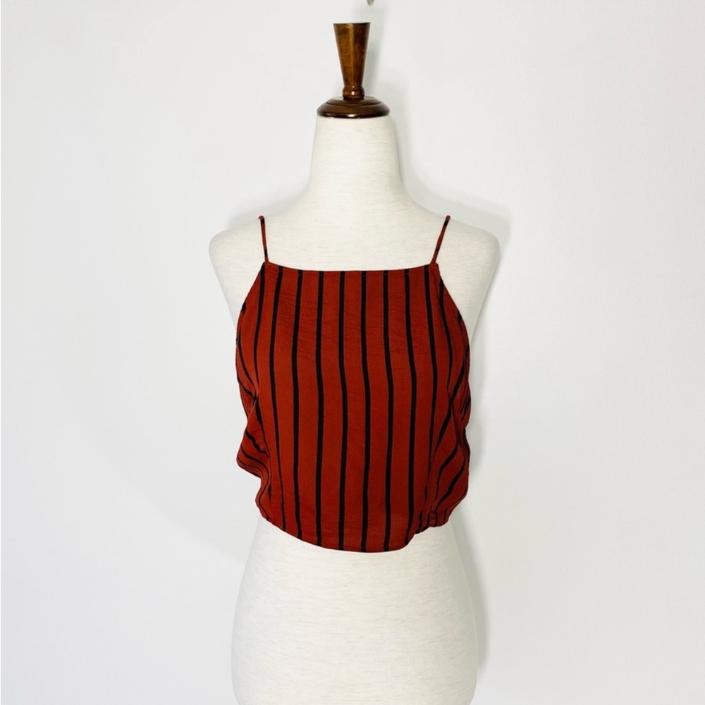 ASOS high neck tie back tank